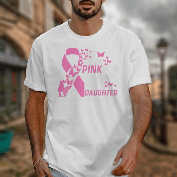 I Wear Pink In Memory Of My Daughter Breast Cancer Awareness Premium Unisex T-Shirt