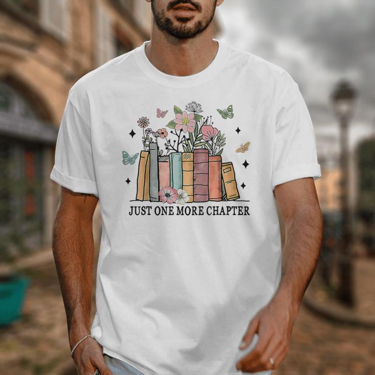 Wildflower Floral Book Just One More Chapter Unisex T-Shirt