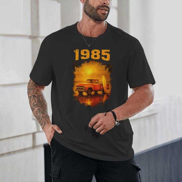 1985 Vintage Sunset Surf Truck Retro Beach Nostalgia Unisex T-Shirt