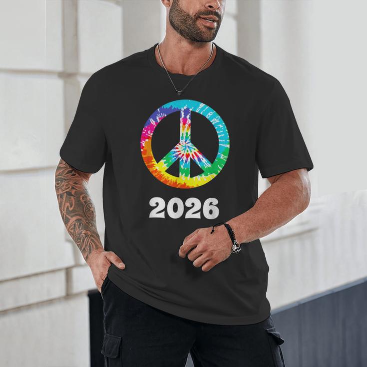 2026 Graduation Class Year Tie Dye Peace Sign Graduate Shirt Unisex T-Shirt