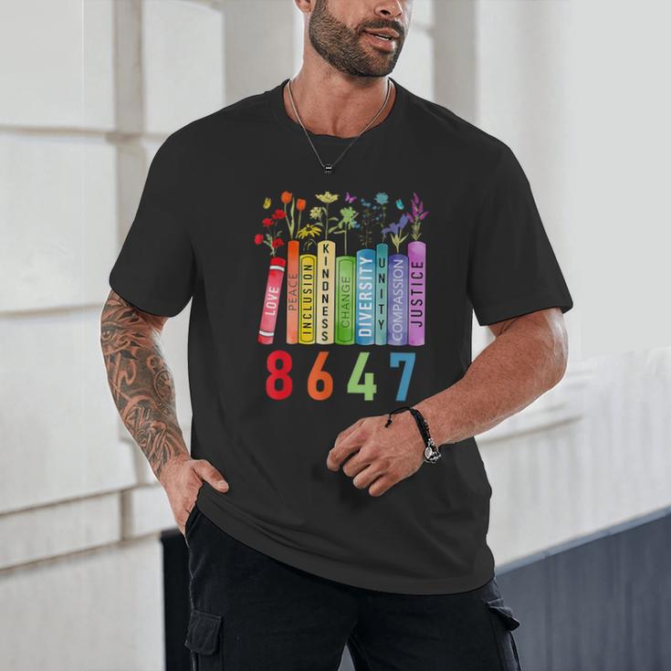 8647 Equal Rights Book Flower Trump Women Rights Feminist Unisex T-Shirt
