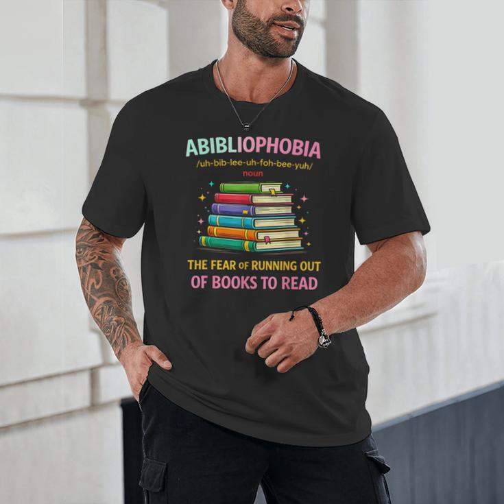 Abibliophobia Book Lovers Graphic Unisex T-Shirt