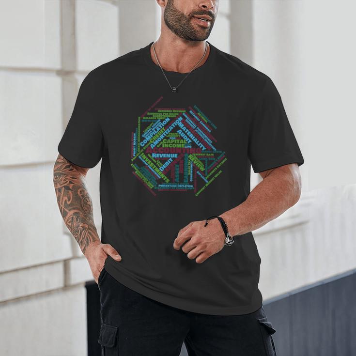 Accounting Major Shirt Graduation College CPA Word Cloud Unisex T-Shirt