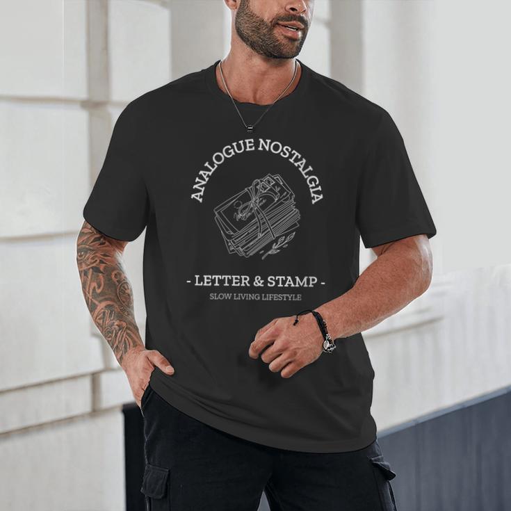 Analogue Nostalgia Letter & Stamp Graphic Unisex T-Shirt