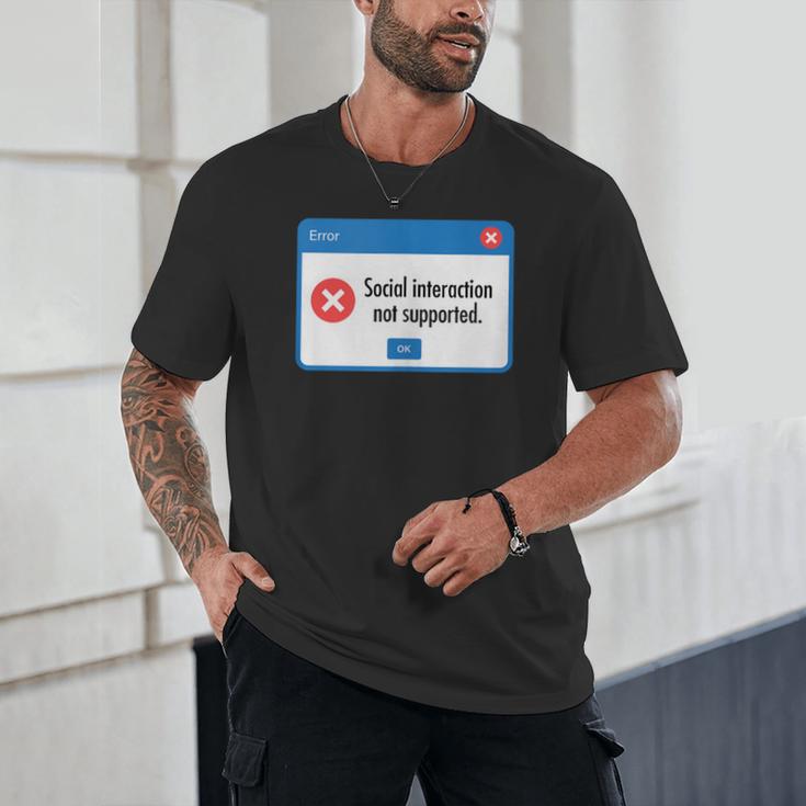 Anti Social Introvert Social Interaction Not Supported Unisex T-Shirt
