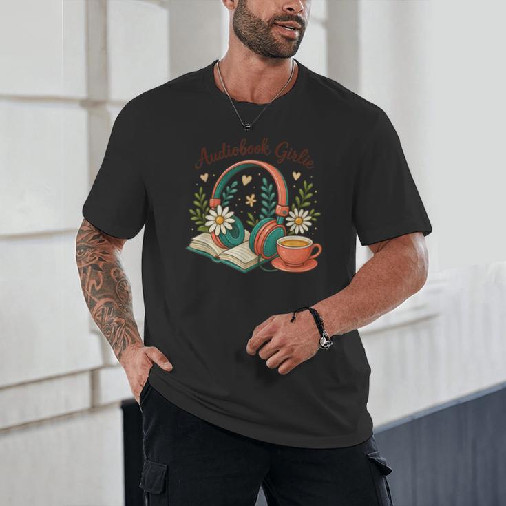 Audiobook Girlie Headphones Book Tea Love Unisex T-Shirt