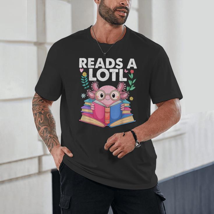Axolotl Books Readsalotl Reading Bookworm Boys Girls Unisex T-Shirt Axolotl Books Readsalotl Reading Bookworm Boys Girls Unisex T-Shirt
