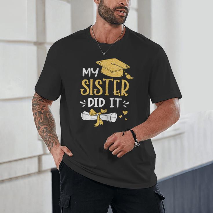 Back To School My Sister Did It Graduation Proud Sister Graduated Female X-Small Unisex T-Shirt