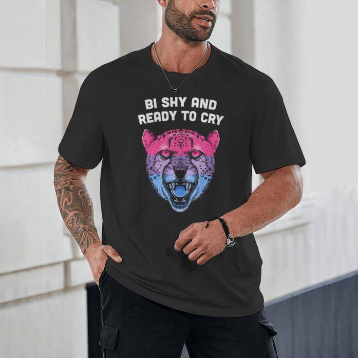 Bi Shy And Ready To Cry Bisexual Introvert Bi Pride Unisex T-Shirt Bi Shy And Ready To Cry Bisexual Introvert Bi Pride Unisex T-Shirt