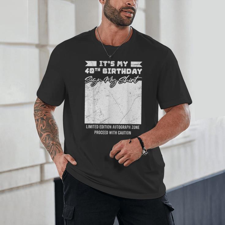 Birthday It's My 40th Birthday Guest Book Birthday Party Unisex T-Shirt