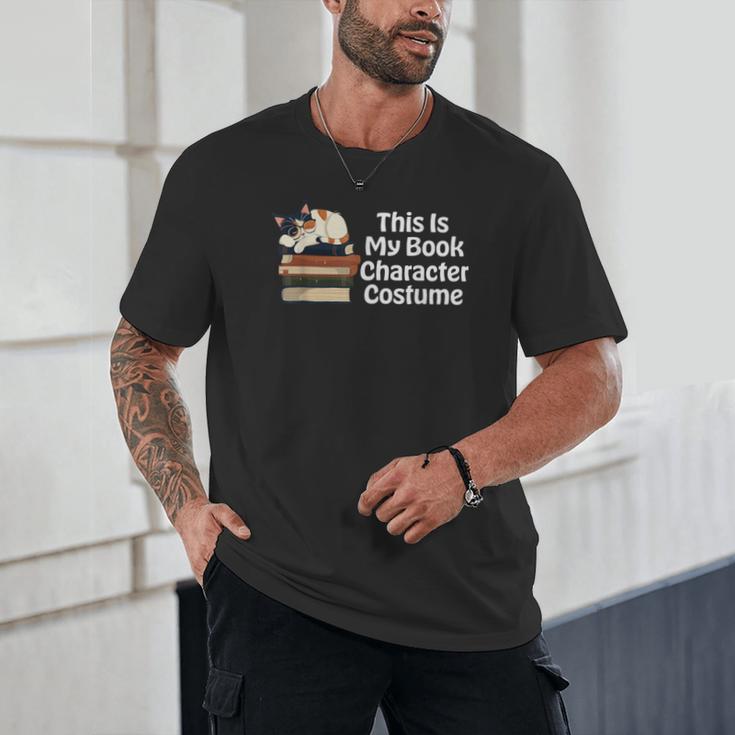 This Is My Book Character Costume Cat Men Women Kids Reading Unisex T-Shirt