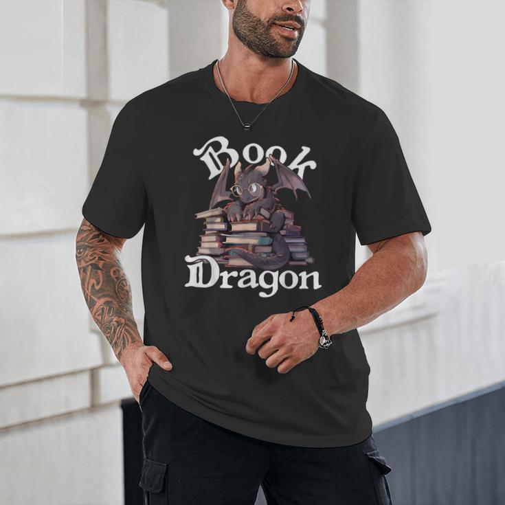 Book Dragon Book Lover Bookworm Book Reader Librarian Unisex T-Shirt Book Dragon Book Lover Bookworm Book Reader Librarian Unisex T-Shirt