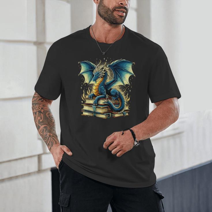 Book Lover Reading Fantasy Dragon Unisex T-Shirt