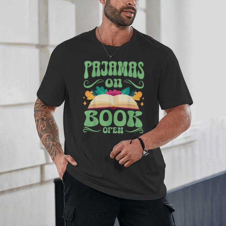 Book And Pajama Pajamas On Book Open Unisex T-Shirt Book And Pajama Pajamas On Book Open Unisex T-Shirt