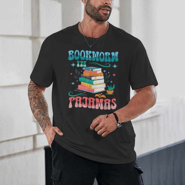 Book Reader Librarian Bookworm In Pajamas Book And Pajama Unisex T-Shirt