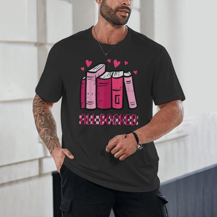 All Booked Read Book Reading Librarian Men Women Kids Unisex T-Shirt