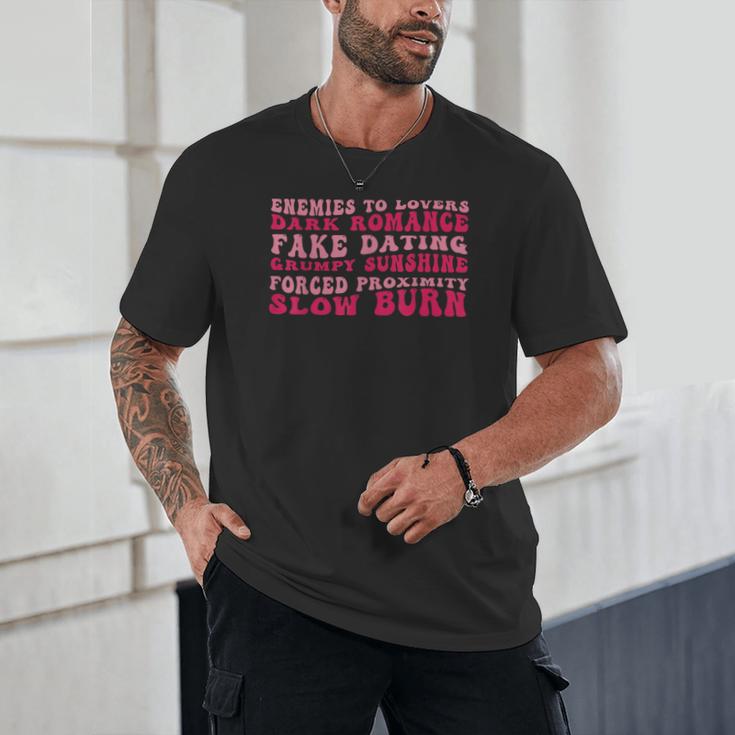Bookish Romance Tropes Book Club Reader Spicy Book Lover Unisex T-Shirt Bookish Romance Tropes Book Club Reader Spicy Book Lover Unisex T-Shirt