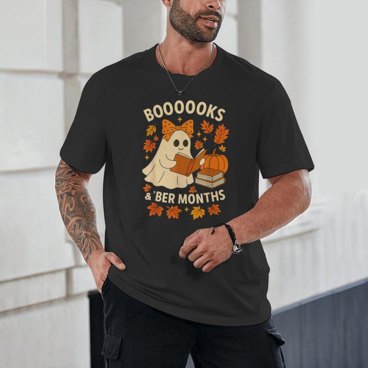 Books And BER Months Fall Librarian Reading Halloween Unisex T-Shirt Books And BER Months Fall Librarian Reading Halloween Unisex T-Shirt