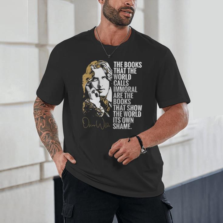 Books Called Immoral World's Shame Dorian Gray Oscar Wilde Unisex T-Shirt