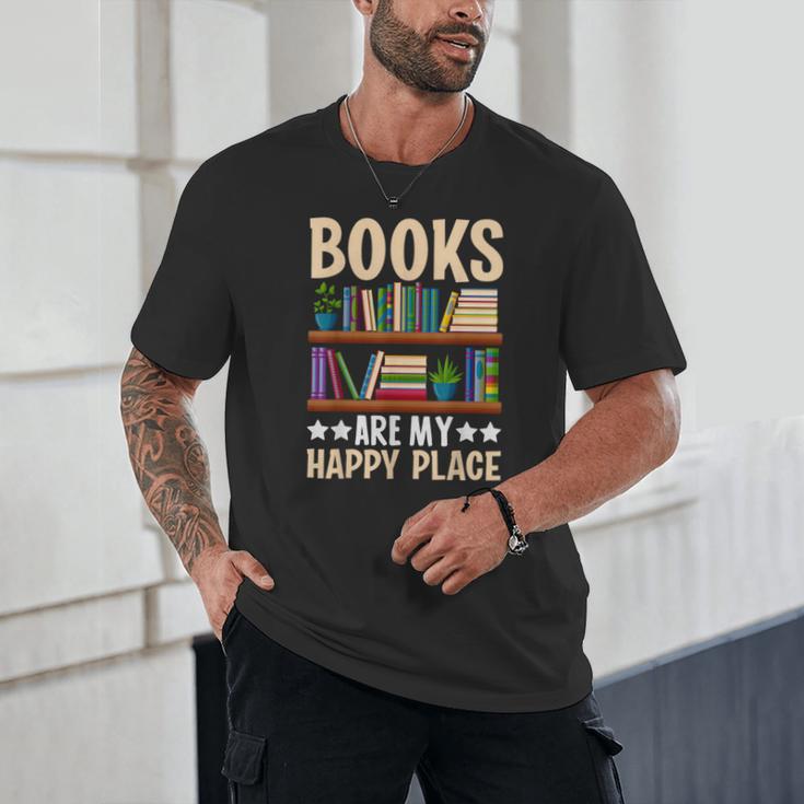 Books Are My Happy Place Unisex T-Shirt Books Are My Happy Place Unisex T-Shirt