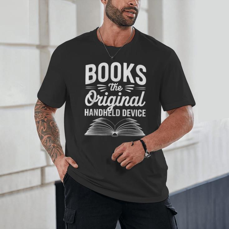 Books The Original Handheld Device Book Reading Unisex T-Shirt Books The Original Handheld Device Book Reading Unisex T-Shirt