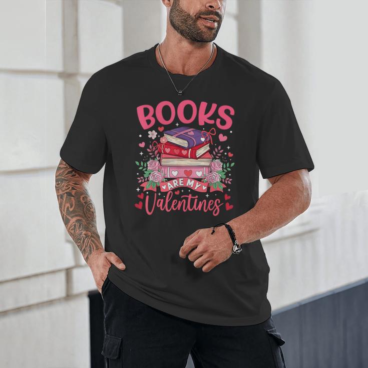 Books Are My Valentine Coquette Bow Book Flower Girl Women Unisex T-Shirt