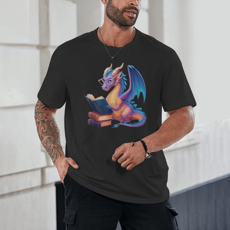 Bookworm Book Lover Women Girls Dragon Reading Unisex T-Shirt Bookworm Book Lover Women Girls Dragon Reading Unisex T-Shirt