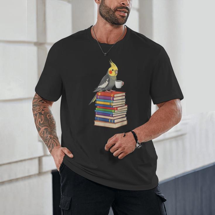 Bookworm Cockatiel Bird Reading Books Drinking Coffee Lover Unisex T-Shirt Bookworm Cockatiel Bird Reading Books Drinking Coffee Lover Unisex T-Shirt