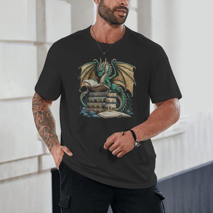 Bookworm Dragons Reading Book Dragons And Books Unisex T-Shirt