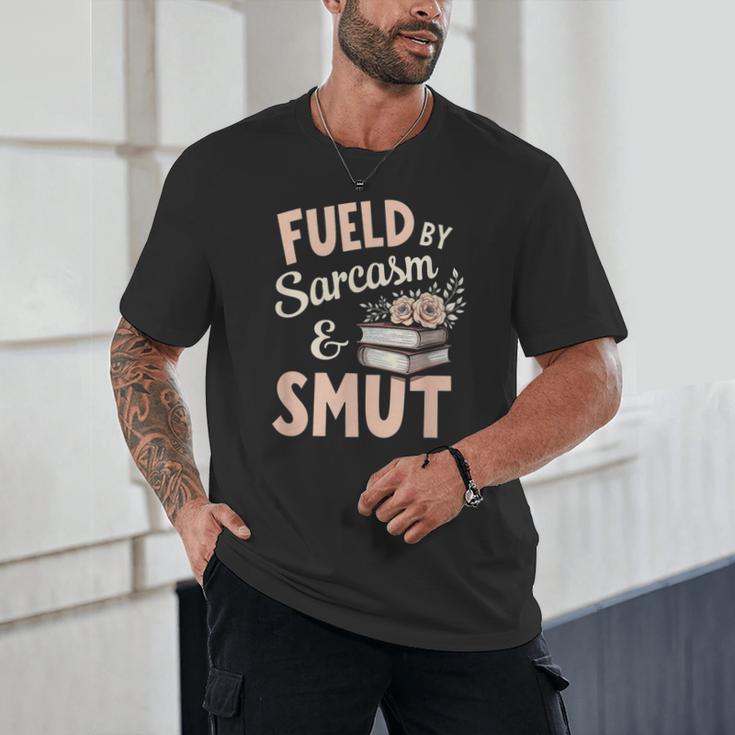 Bookworm Fueled By Sarcasm And Smut Book Reading Unisex T-Shirt