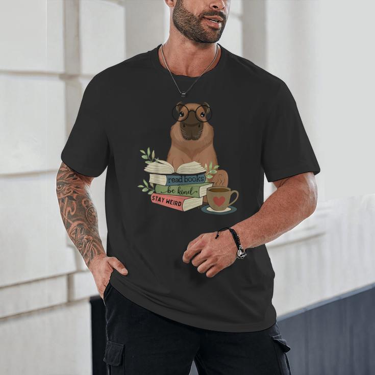 Capybara Glasses Reading Books Capybara Nerd Bookworm Unisex T-Shirt Capybara Glasses Reading Books Capybara Nerd Bookworm Unisex T-Shirt