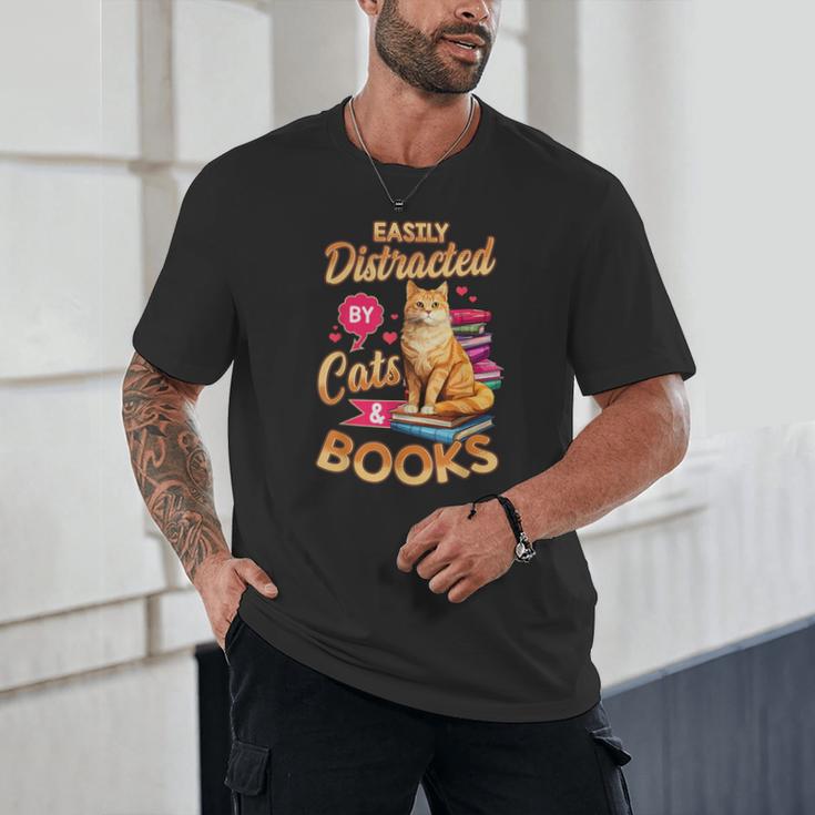 Cat Shirts For Women Book Lover Shirt Cats And Books Unisex T-Shirt Cat Shirts For Women Book Lover Shirt Cats And Books Unisex T-Shirt