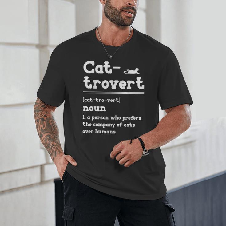 Cat-Trovert Definition Cat Introvert Pet Lover Unisex T-Shirt Cat-Trovert Definition Cat Introvert Pet Lover Unisex T-Shirt