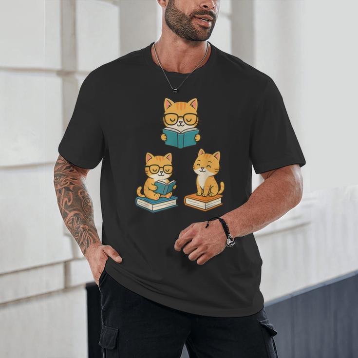 Cats Reading Book Lover Reading Bookworm Reader Unisex T-Shirt Cats Reading Book Lover Reading Bookworm Reader Unisex T-Shirt