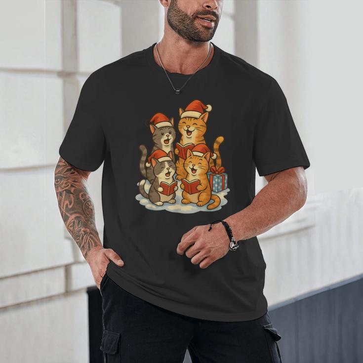 Cats Reading Books Christmas Tree Unisex T-Shirt Cats Reading Books Christmas Tree Unisex T-Shirt