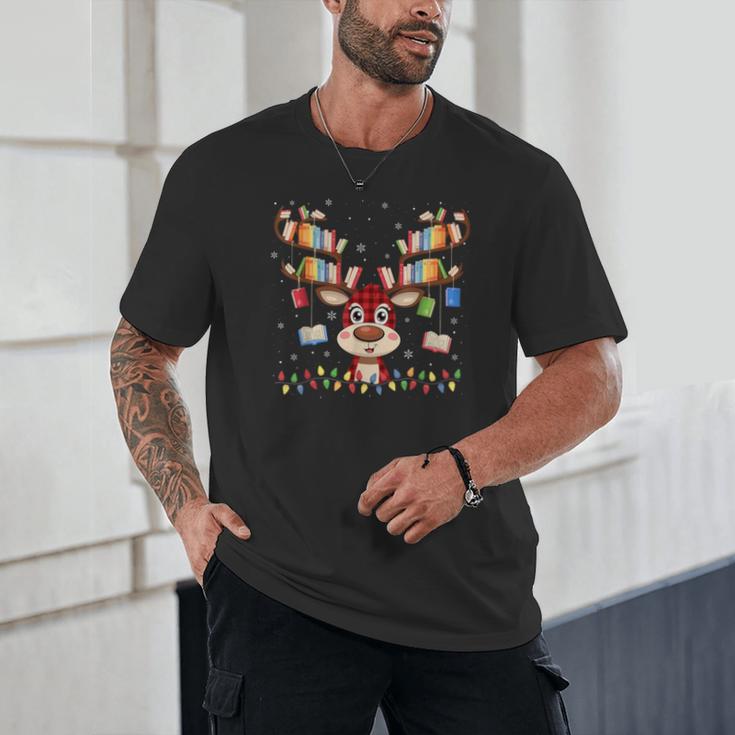 Christmas Librarian Reindeer Matching Book Lover Unisex T-Shirt Christmas Librarian Reindeer Matching Book Lover Unisex T-Shirt