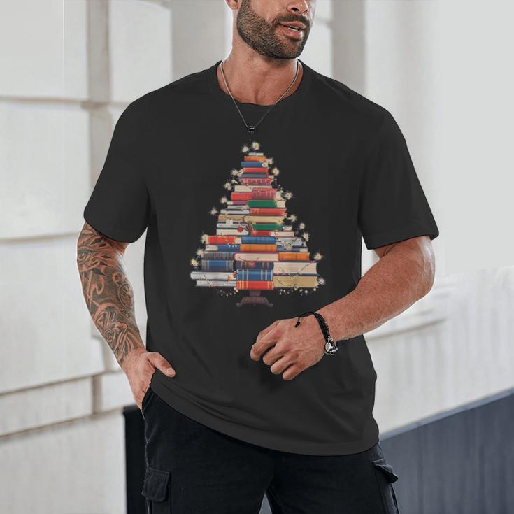 Christmas Tree Book Bookworm Unisex T-Shirt