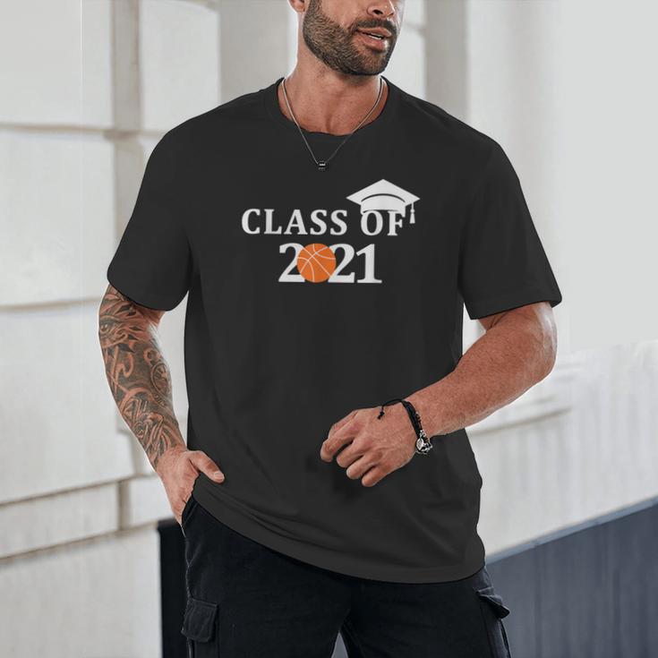Class Of 2021 Graduation Him Her Basketball Pullover Unisex T-Shirt