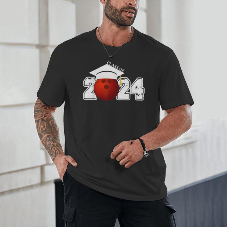 Class Of 2024 Graduation For Him Her Bowling Sports Unisex T-Shirt