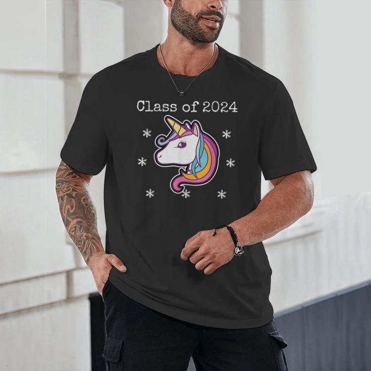 Class Of 2024 Graduation Year Unicorn Tee Shirt Unisex T-Shirt