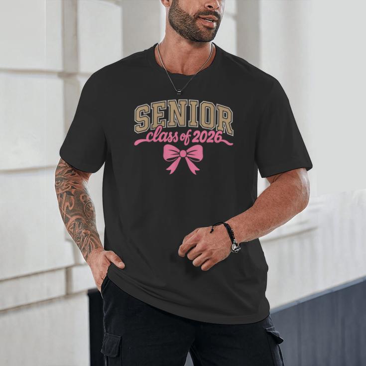Class Of 2026 Pink Coquette Bow Senior Graduation Unisex T-Shirt