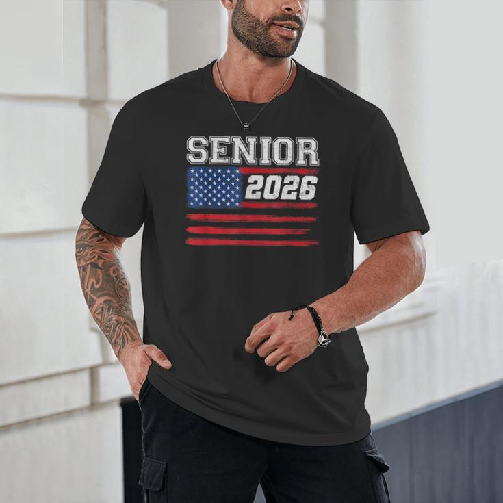 Class Of 2026 Senior Back To School American Flag Graduation Unisex T-Shirt