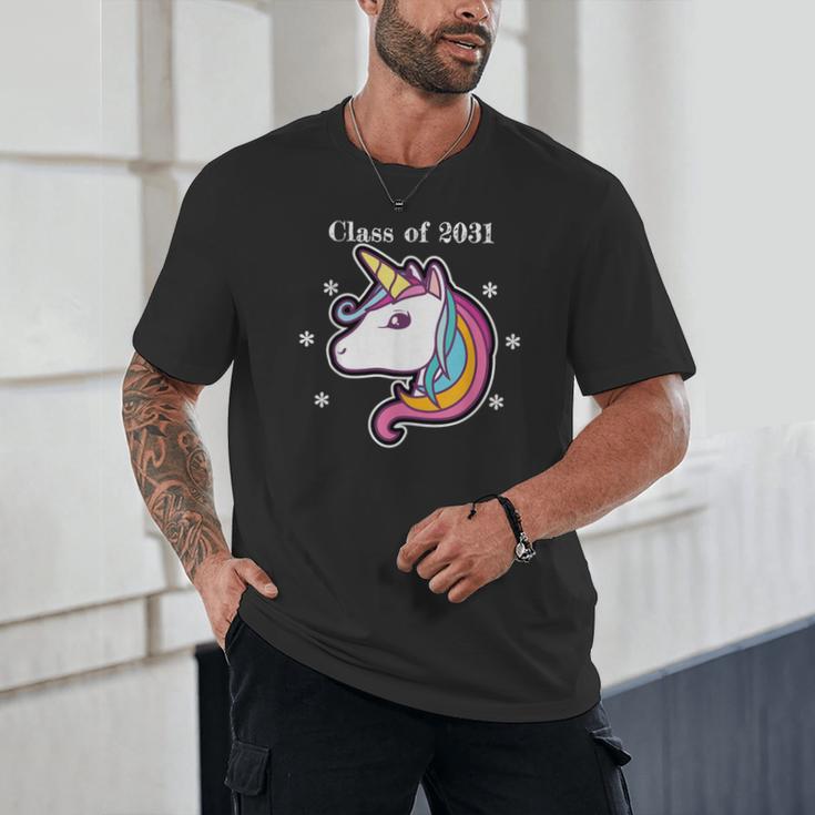 Class Of 2031 Graduation Year UnicornShirt Unisex T-Shirt