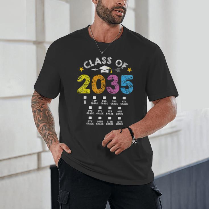 Class Of 2035 Grow With Me Checklist Graduation Unisex T-Shirt