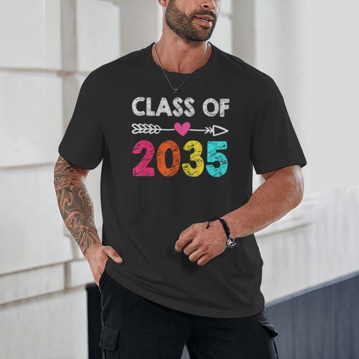Class Of 2035 Kindergarten Pre K Grow With Me Graduation Unisex T-Shirt