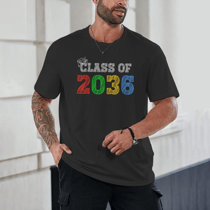 Class Of 2036 Grow With Me Graduation First Day Of School Unisex T-Shirt