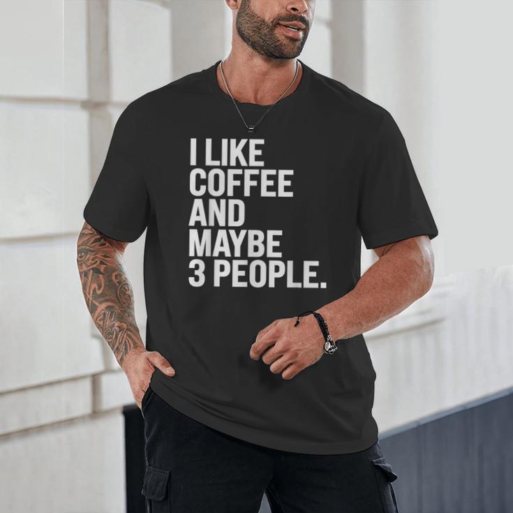 I Like Coffee Introvert Coffee Lovers Sarcastic Humor Unisex T-Shirt I Like Coffee Introvert Coffee Lovers Sarcastic Humor Unisex T-Shirt