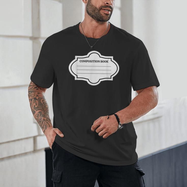 Composition Book Notebook Teacher's Halloween Group Costume Unisex T-Shirt