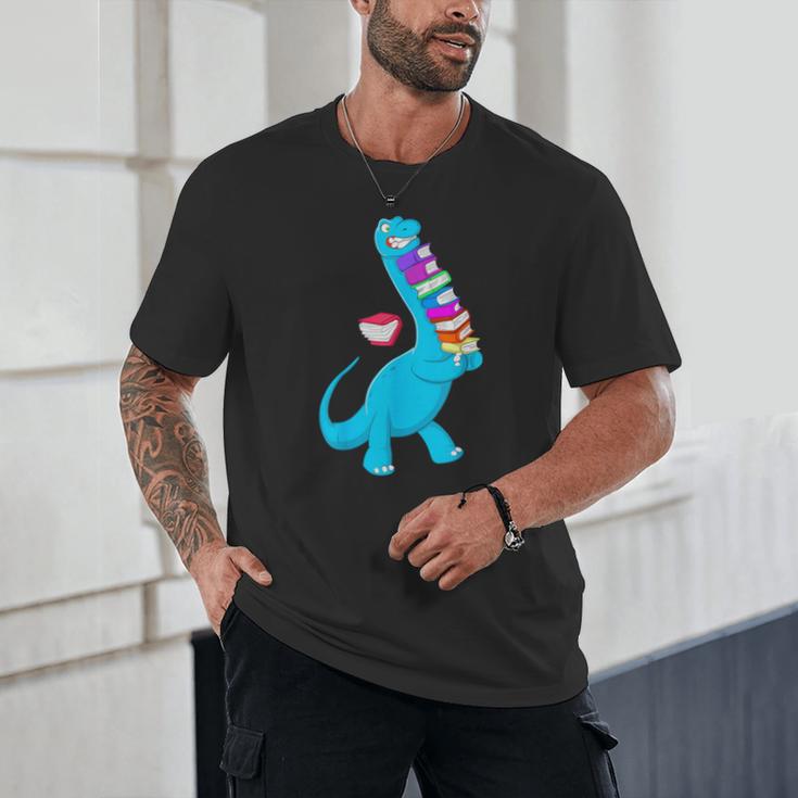 Cool Dinosaur Books Art For Men Women Libarian Book Lover Unisex T-Shirt Cool Dinosaur Books Art For Men Women Libarian Book Lover Unisex T-Shirt