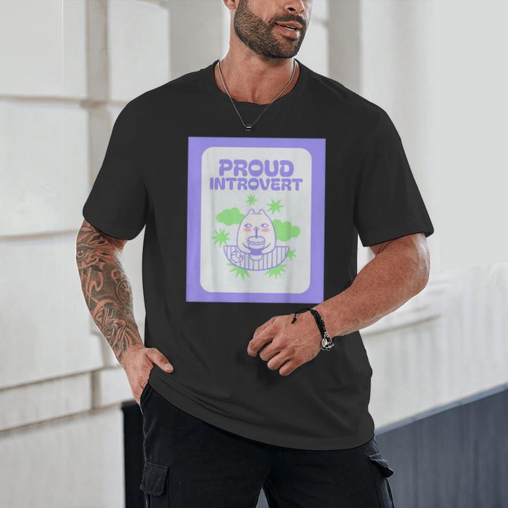 Cool Fun Cute Proud Introvert Cat Character For Men Women Unisex T-Shirt